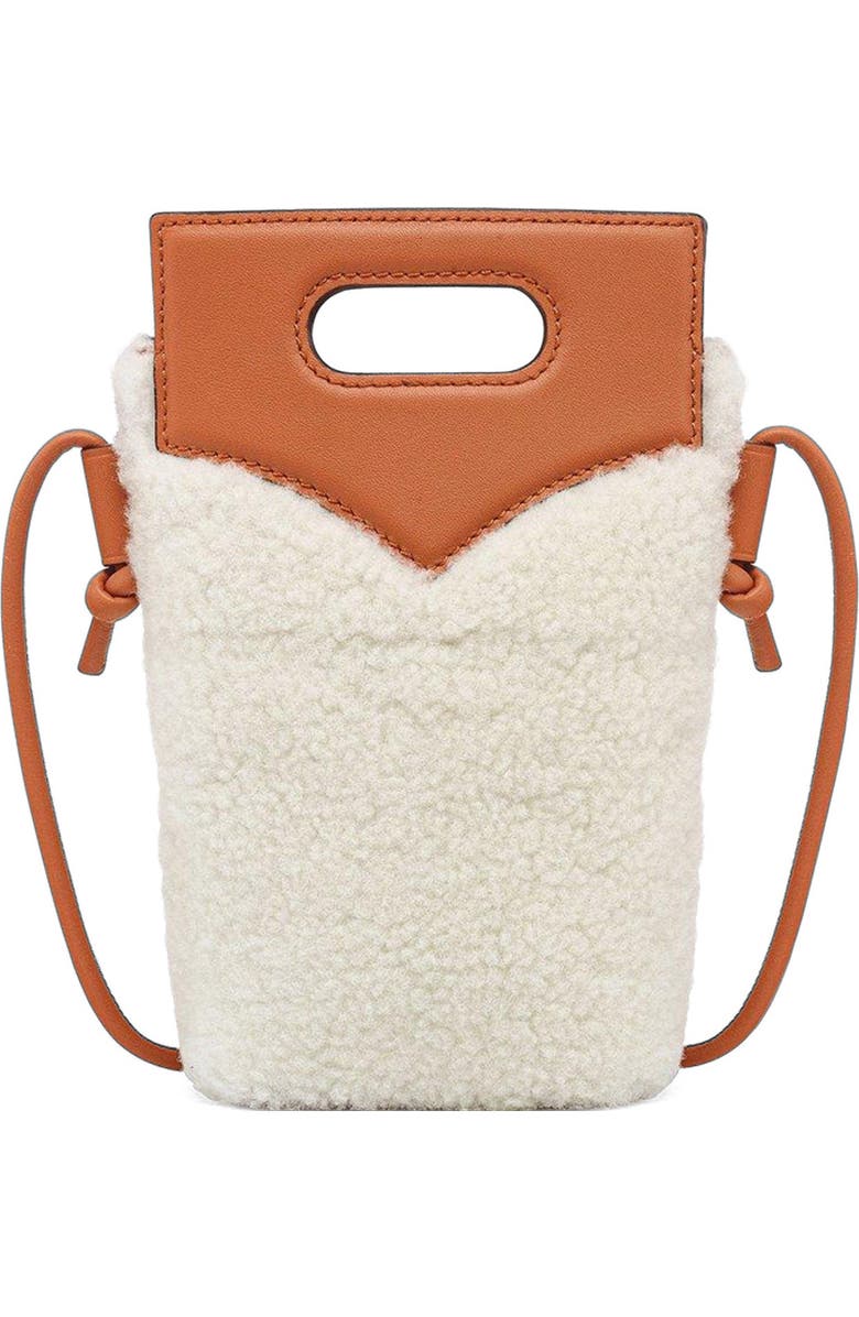 MCM Diamond Crossbody Pouch in Shearling and Calf Leather, Alternate, color,