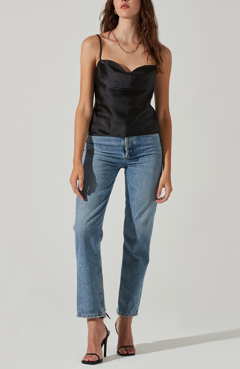 ASTR the Label Cowl Neck Satin Camisole, Alternate, color, 