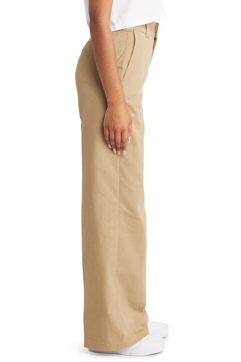 Wide Leg Twill Pants, Alternate, color, STONEWASHED KHAKI