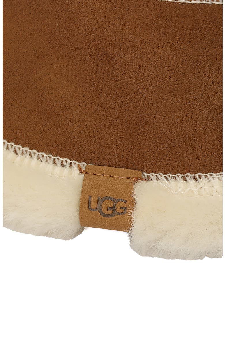 Frankie Reversible Faux Fur Bucket Hat, Alternate, color, DARK CHESTNUT/ CREAM