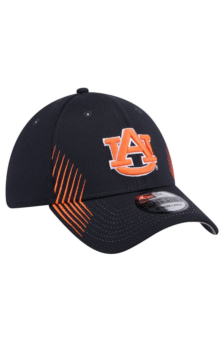 New Era Men's New Era Navy Auburn Tigers Active Slash Sides 39THIRTY Flex Hat, Alternate, color, Navy