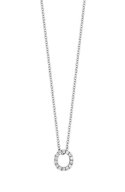 Diamond Pavé Initial Pendant Necklace