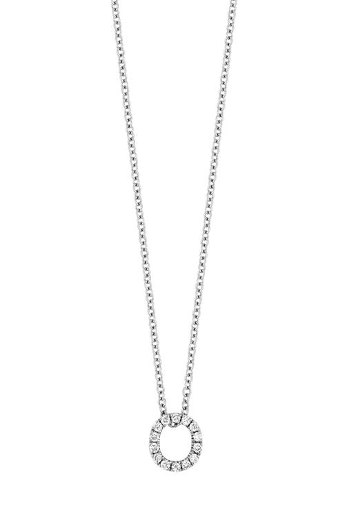 Bony Levy Diamond Pavé Initial Pendant Necklace In 18k White Gold - O