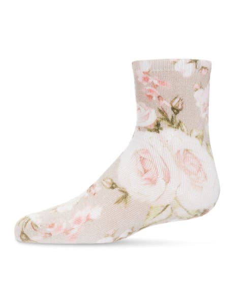 Rose Floral Crew Sock (Little Kid & Big Kid)