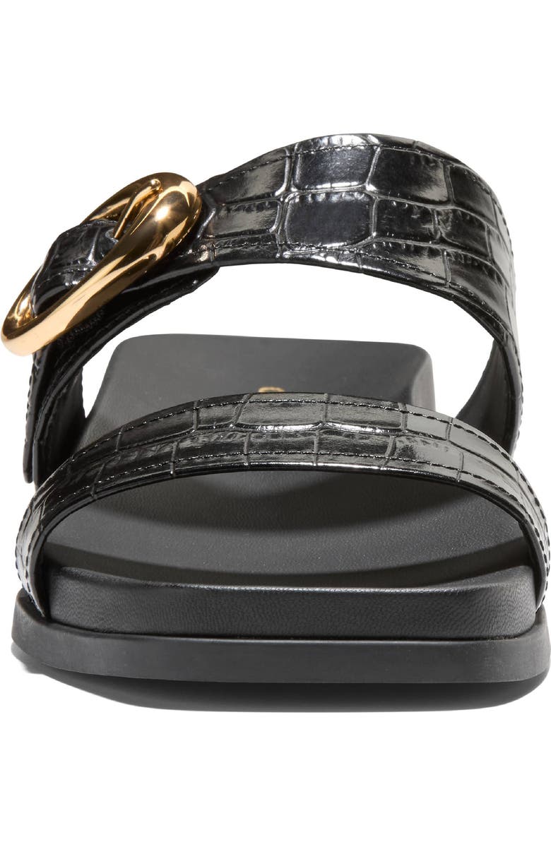 Cole Haan Oaklynn Wedge Sandal, Alternate, color, Black Croc Print Leather