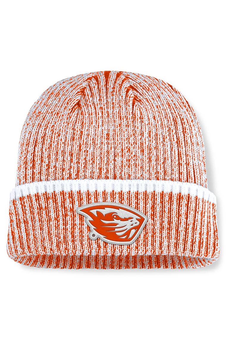 Men's Fanatics  Orange/White Oregon State Beavers Haze Cuffed Knit Hat, Main, color, Orange