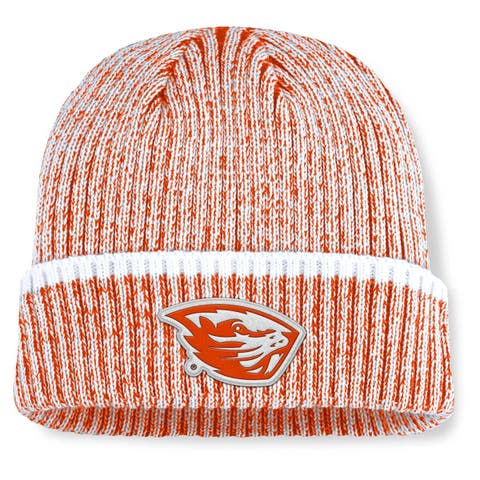 Men's Fanatics  Orange/White Oregon State Beavers Haze Cuffed Knit Hat