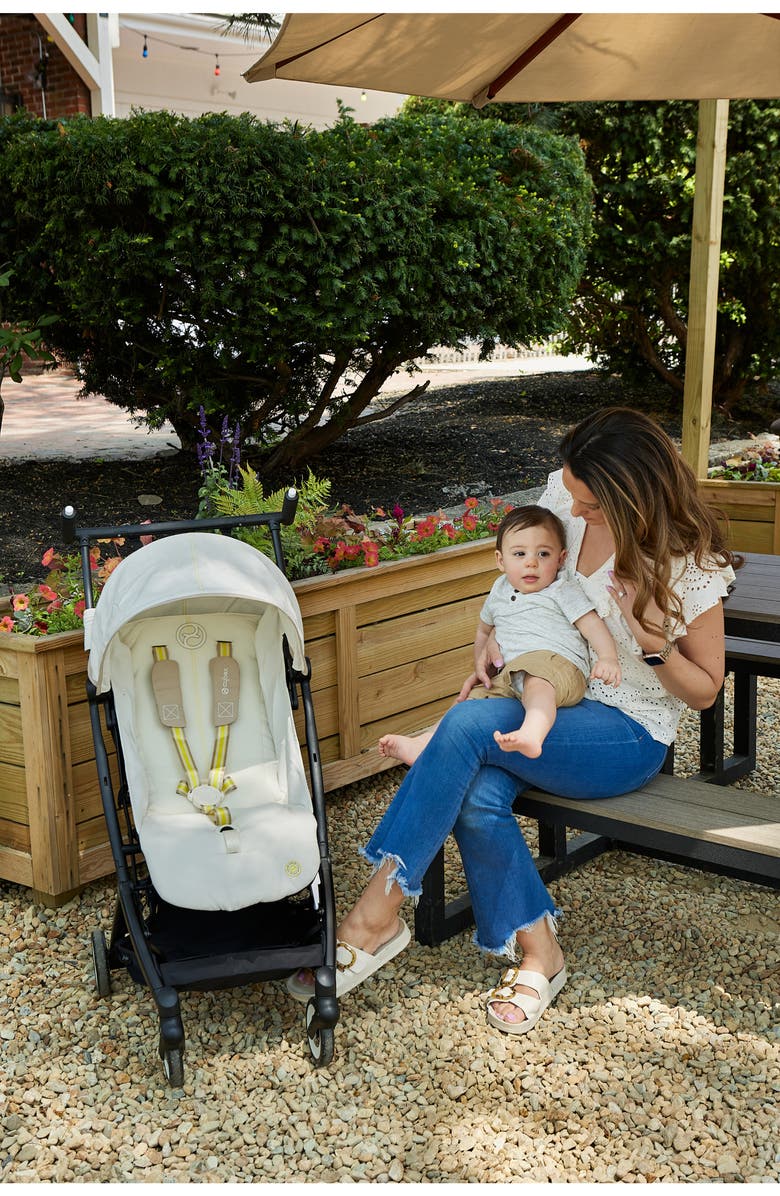 CYBEX Libelle 2 Ultracompact Lightweight Travel Stroller, Alternate, color, Seashell Beige