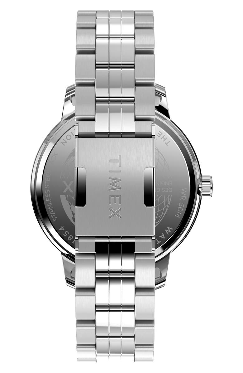 Timex<sup>®</sup> Chicago Stainless Steel Bracelet Watch, 45mm, Alternate, color,