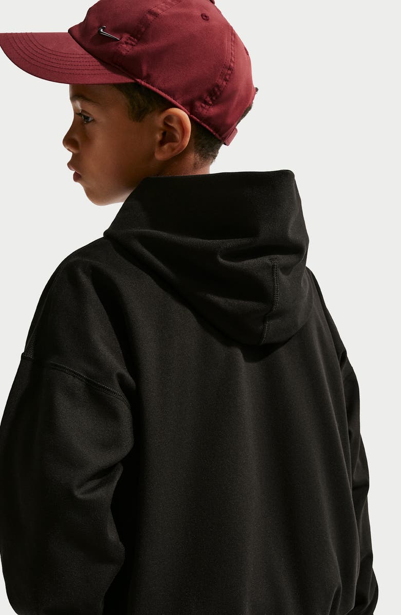 Nike Kids' Pro Dri-FIT Hoodie, Alternate, color, Black/ White
