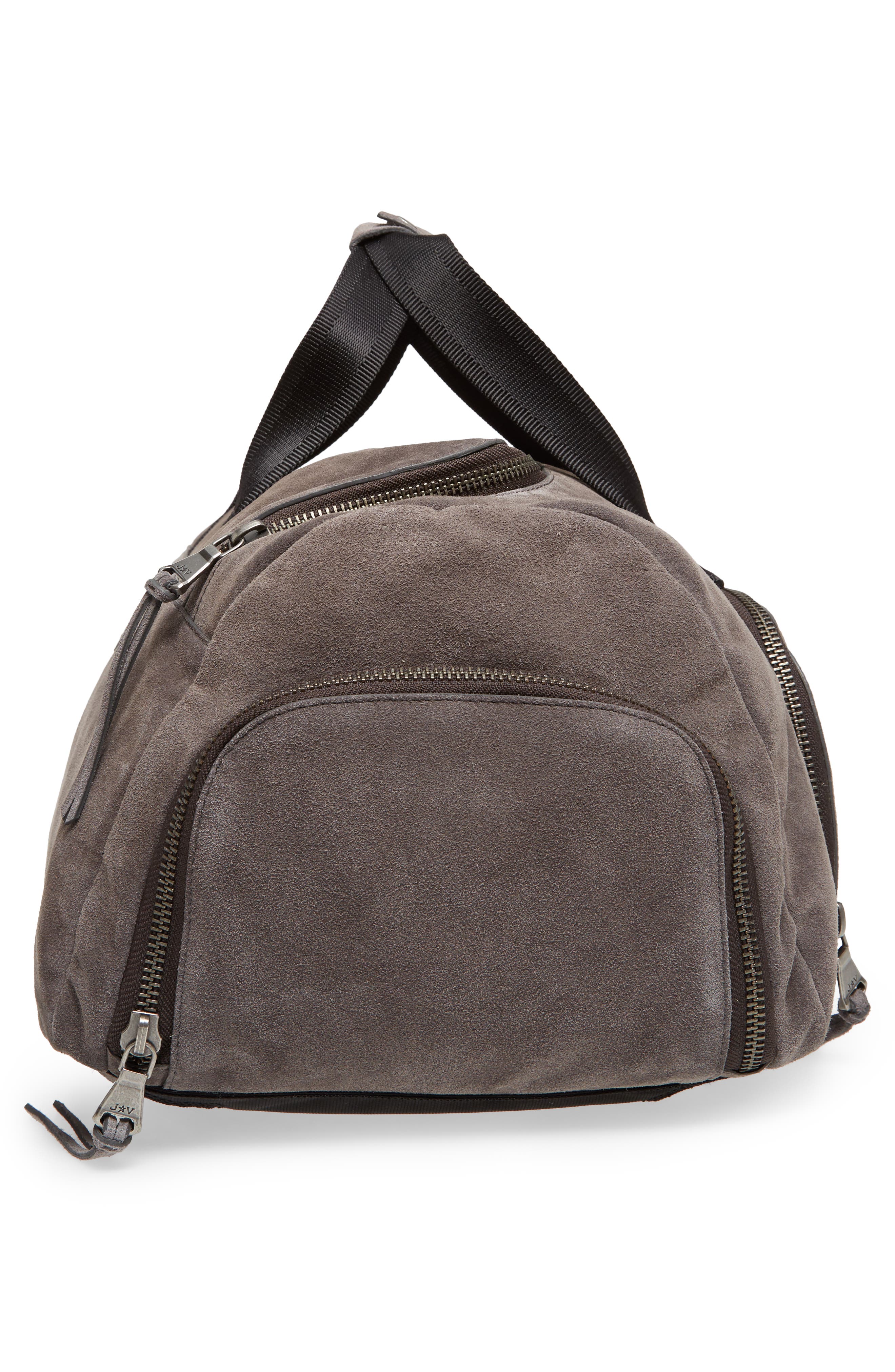 John Varvatos Star USA Brooklyn Suede Convertible Duffel Bag, Alternate, color, 