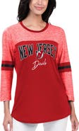 G-III 4HER BY CARL BANKS Women's G-III 4Her by Carl Banks Red New Jersey Devils Play The Game 3/4-Sleeve T-Shirt