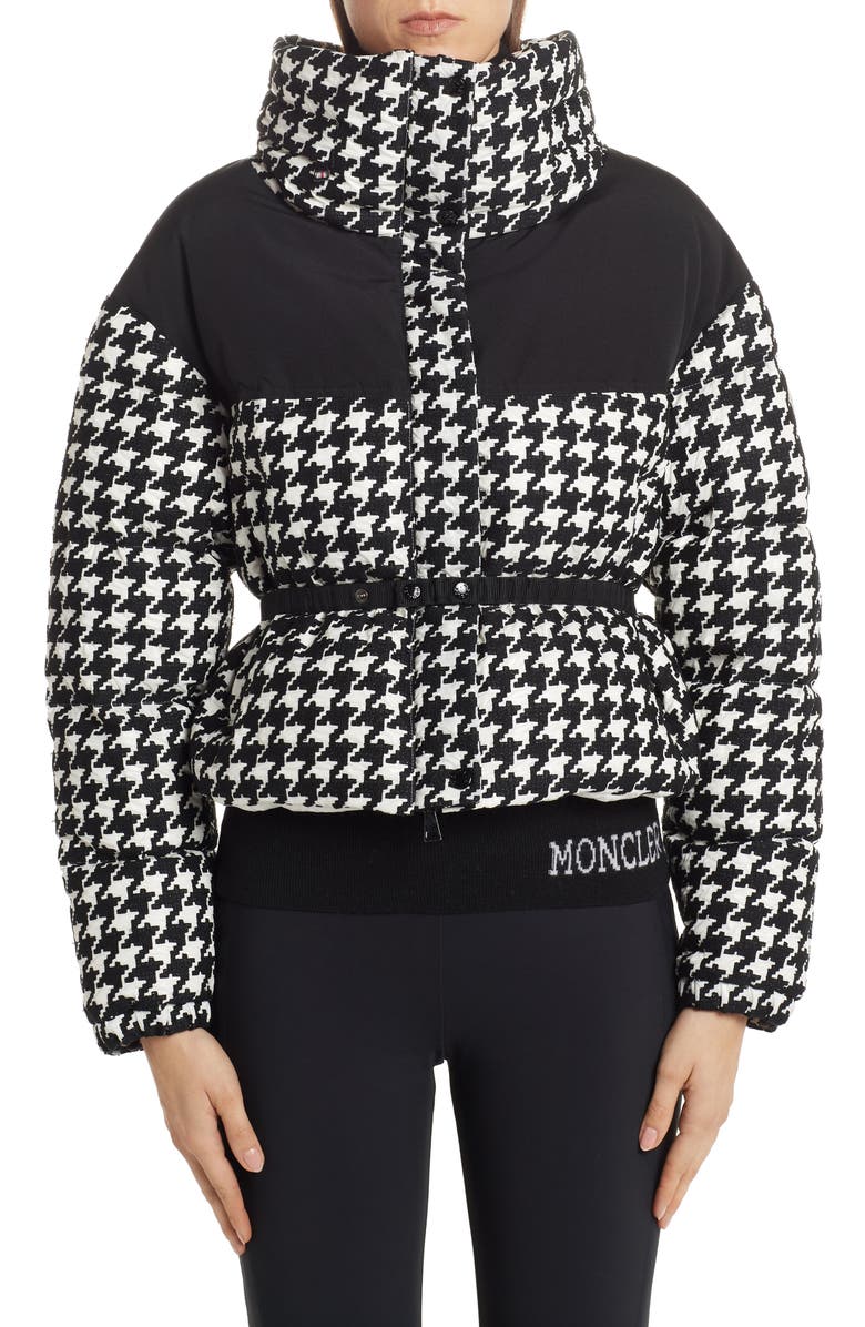 Moncler Nil Houndstooth Quilted Down Jacket, Alternate, color, 
