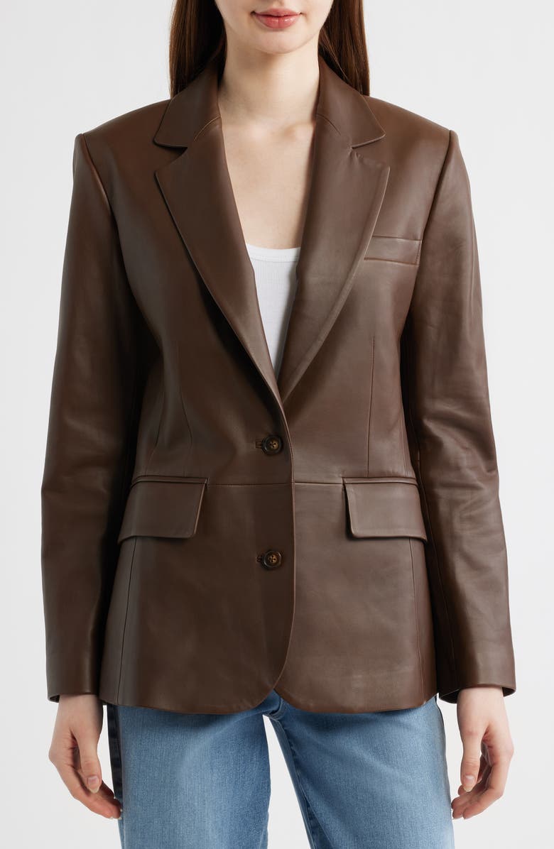 rag & bone Archer Leather Jacket, Alternate, color, 