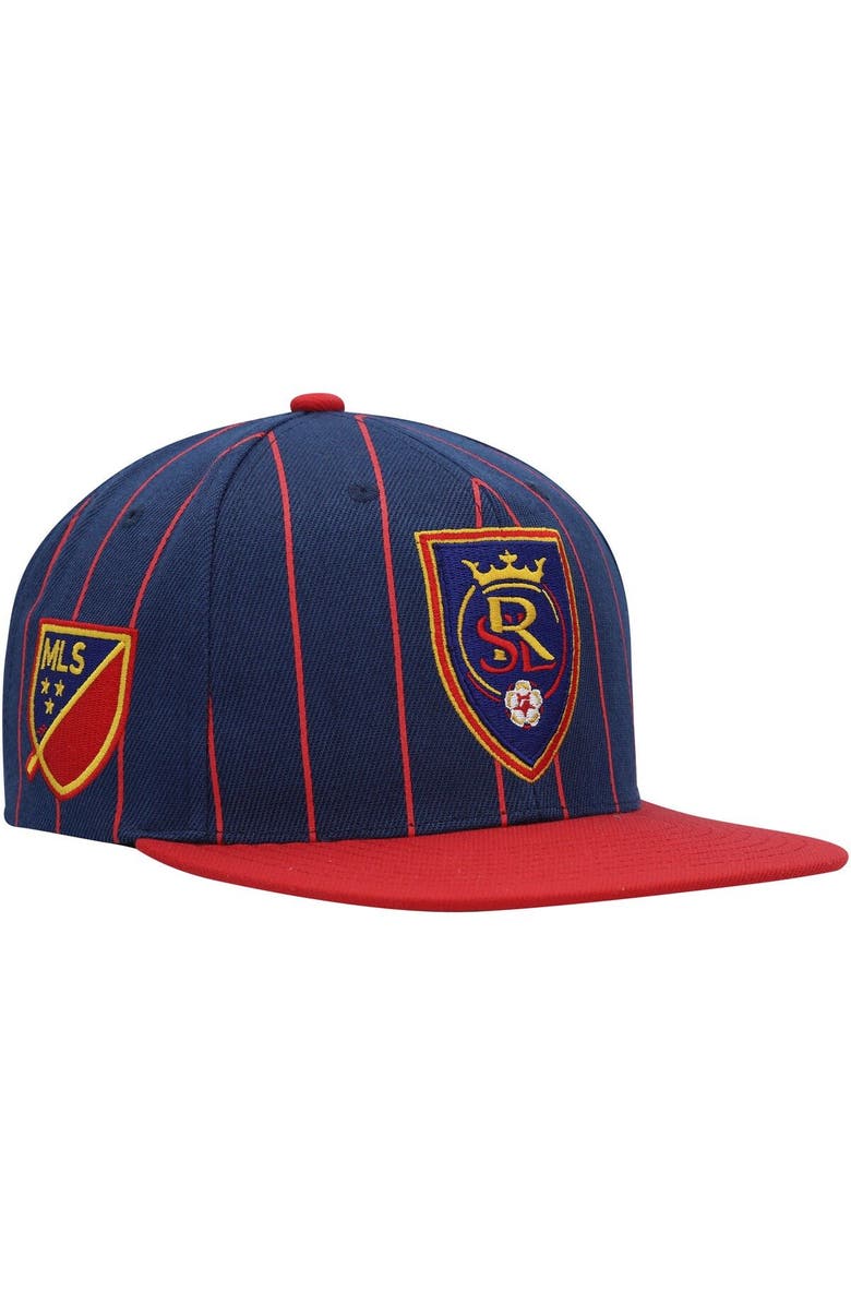 Mitchell & Ness Men's Mitchell & Ness Navy Real Salt Lake Team Pin Snapback Hat, Main, color, 