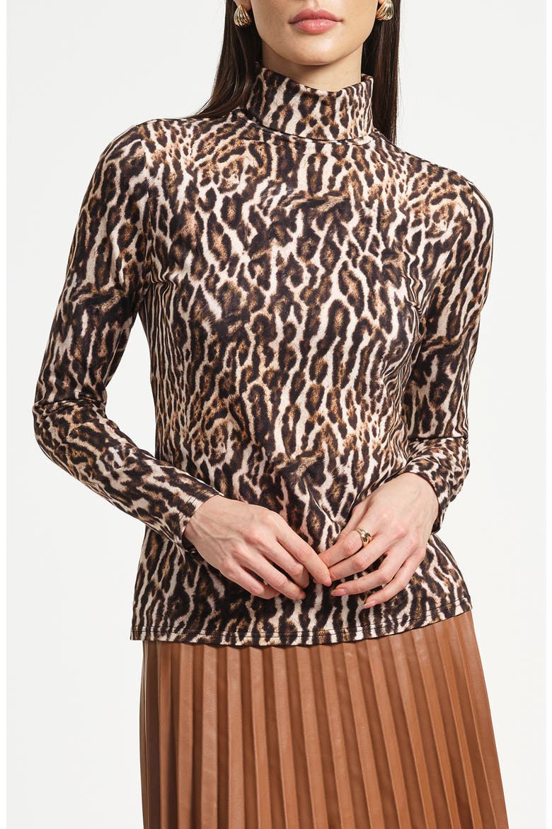 Layering Turtleneck Top, Main, color, LEOPARD