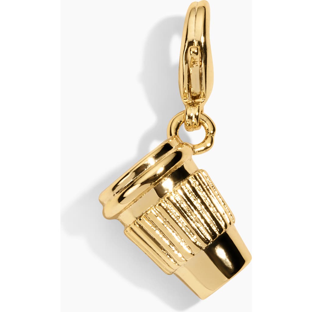 Electric Picks Coffee Charm In Gold