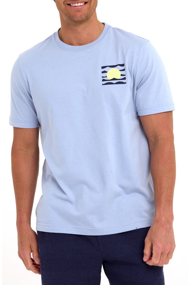Soft Wash Setting Sun Graphic T-Shirt, Main, color, HIGH TIDE