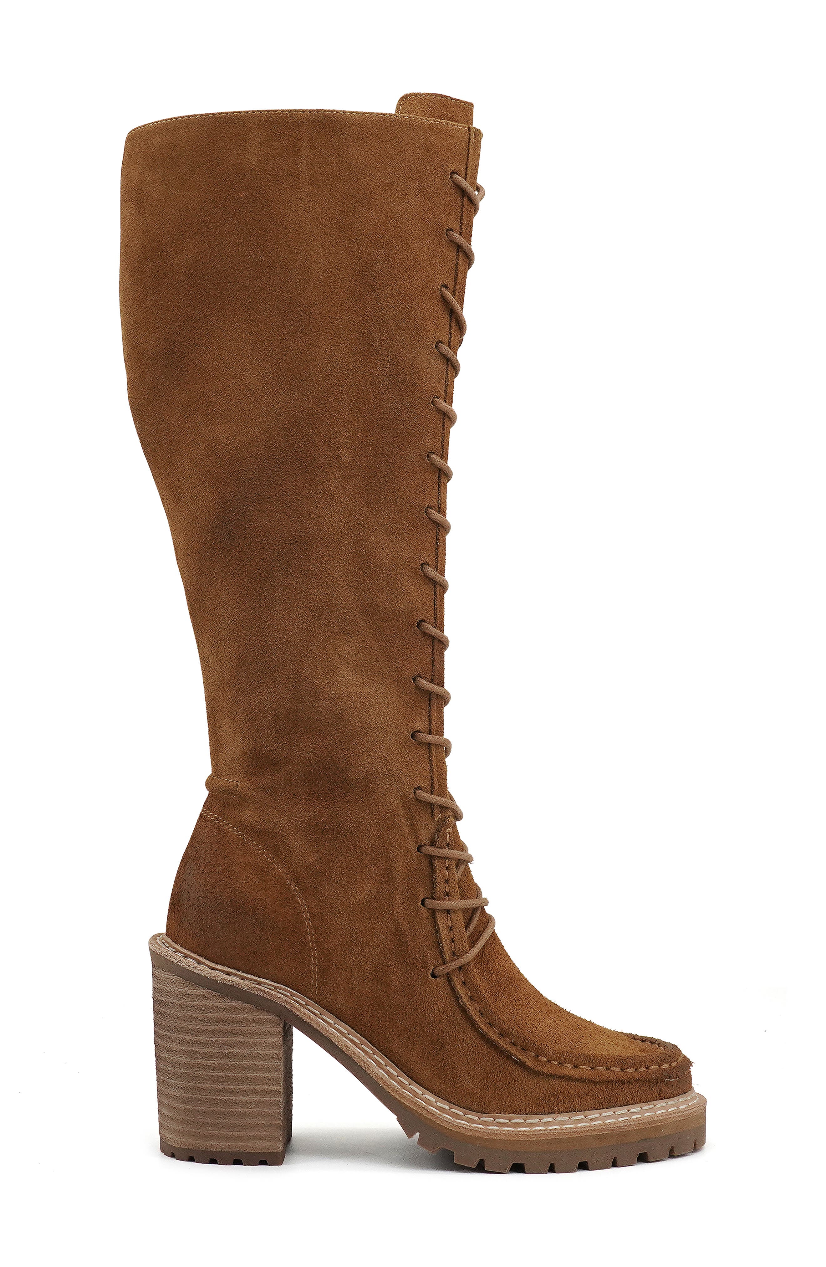Artisan Crafted By Zigi Adeline Knee High Boot, Alternate, color, Tan Suede