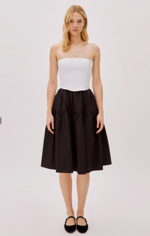 Labeca London Daria Cotton Strapless Dress In Black