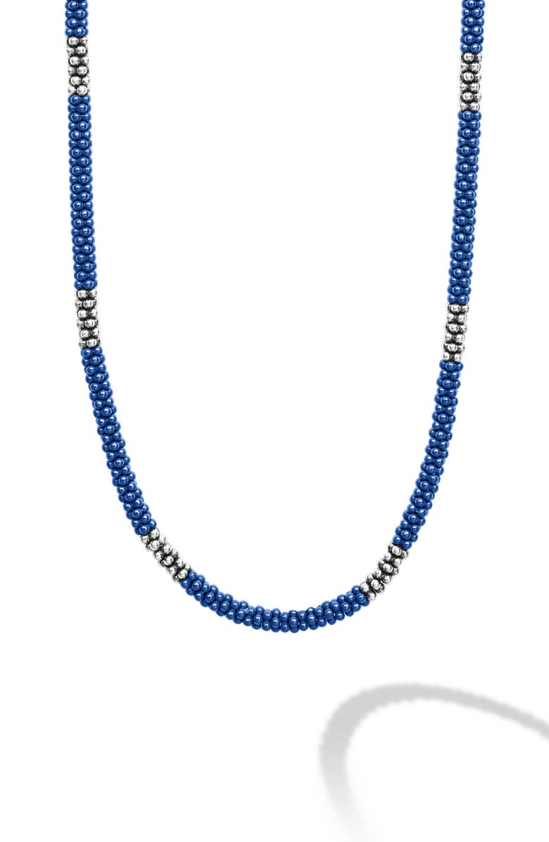 LAGOS Blue Caviar Beaded Necklace, Alternate, color, 