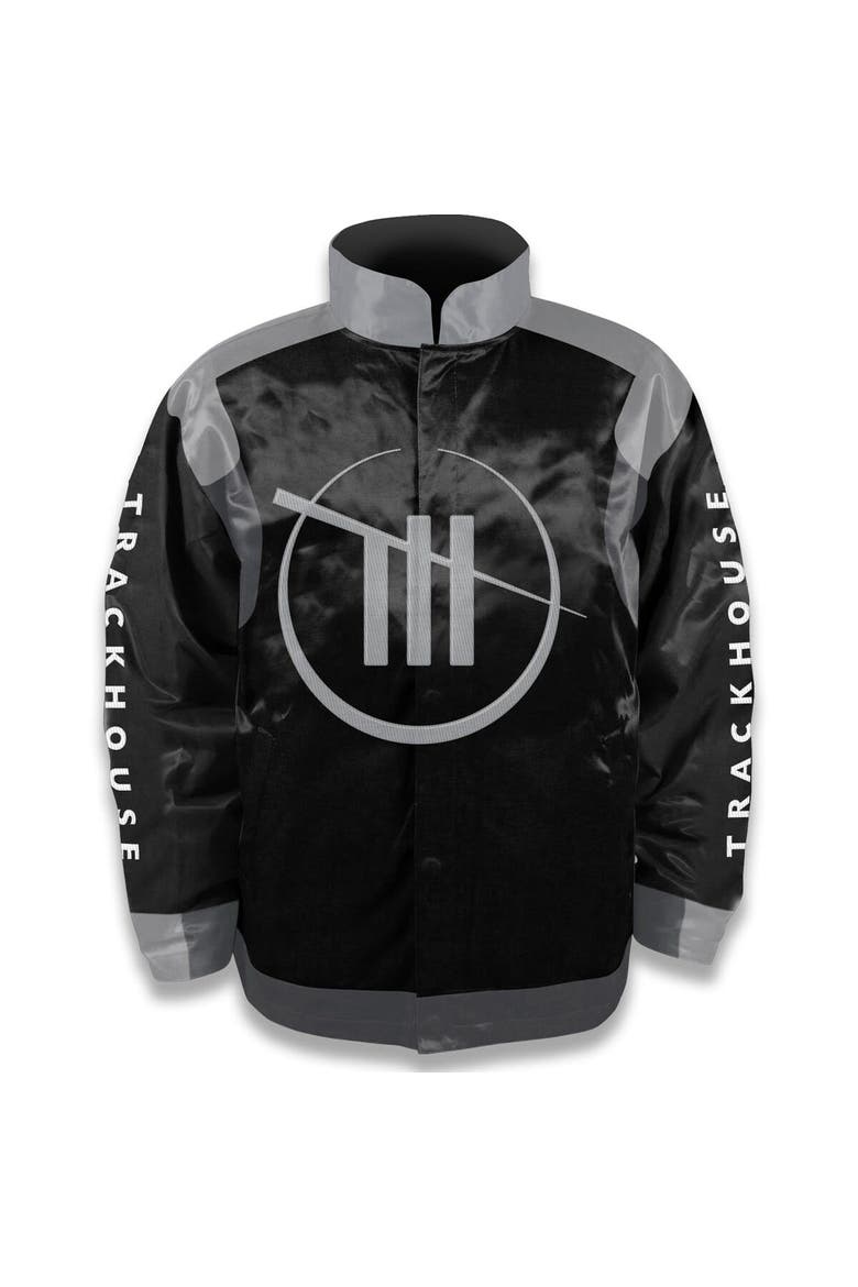 Men's Trackhouse Racing Team Collection Black TRACKHOUSE RACING Nylon Uniform Full-Snap Jacket, Alternate, color, Black
