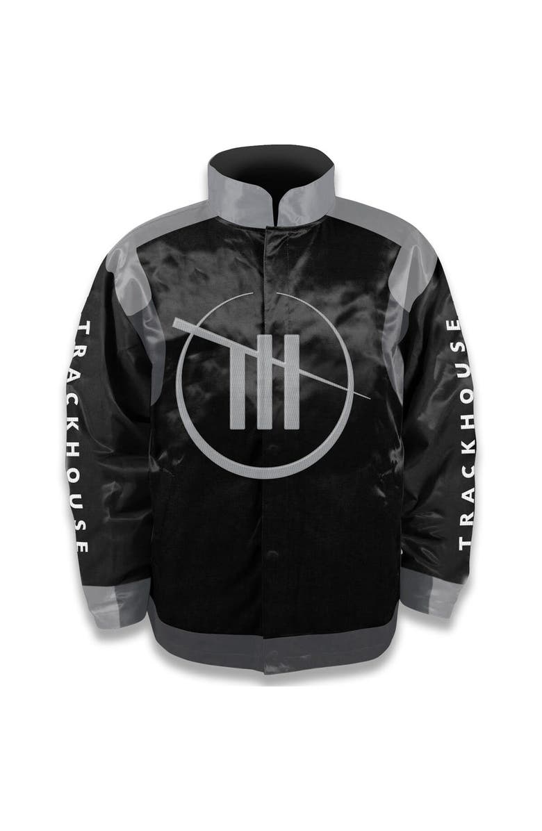 Trackhouse Racing Team Collection Men's Trackhouse Racing Team Collection Black TRACKHOUSE RACING Nylon Uniform Full-Snap Jacket, Alternate, color, Black