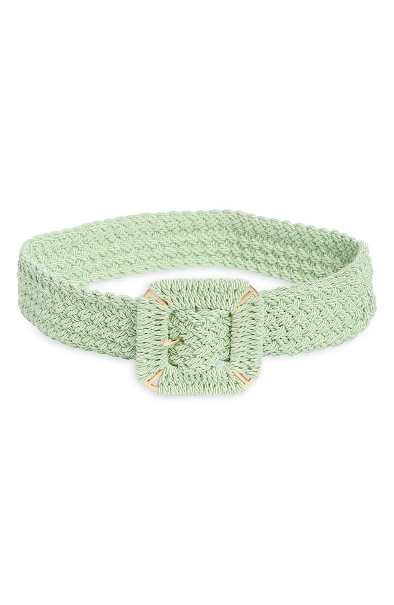 AREA STARS Stretch Braided Buckle Belt, Main, color, Green