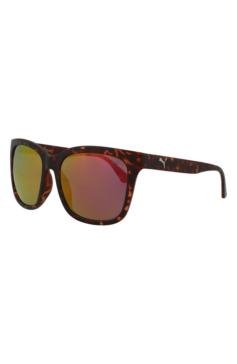 PUMA 57mm Square Core Sunglasses, Alternate, color, 