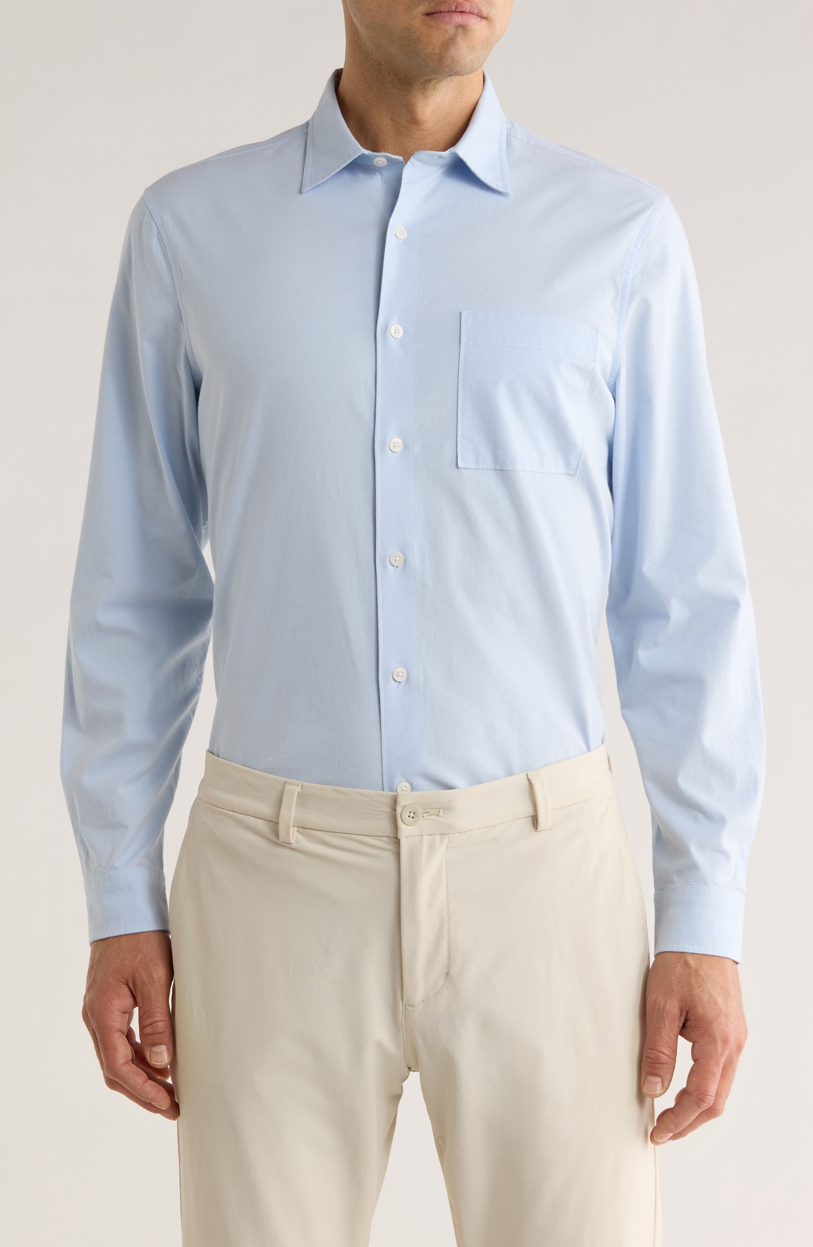 Solid Oxford Button-Up Shirt - image 3