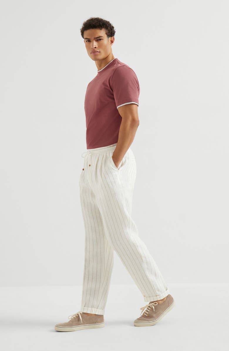 Brunello Cucinelli Twill trousers, Alternate, color, Panama