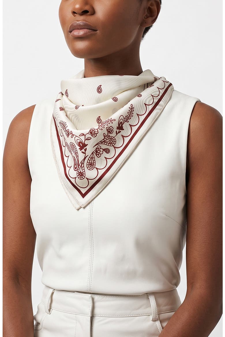 Ivory Whisper Double Sided Silk Scarf, Alternate, color, Ivory