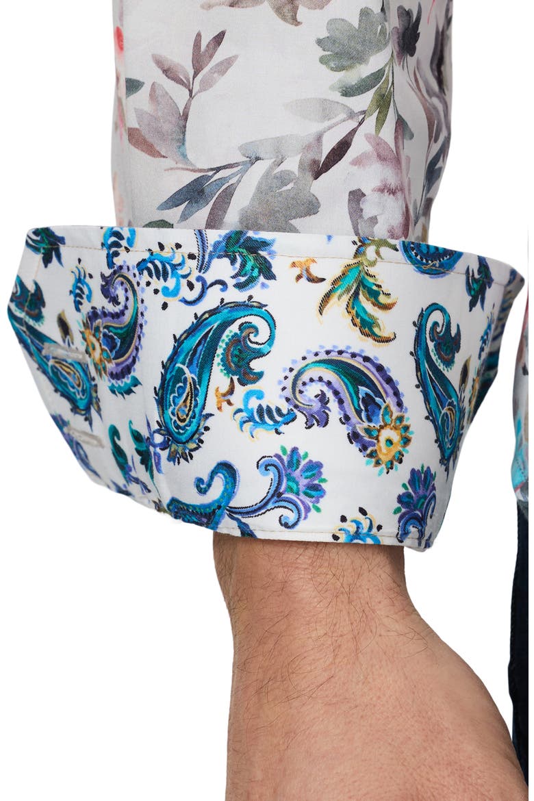 Shadbush Floral Stretch Cotton Shirt, Alternate, color, MULTI
