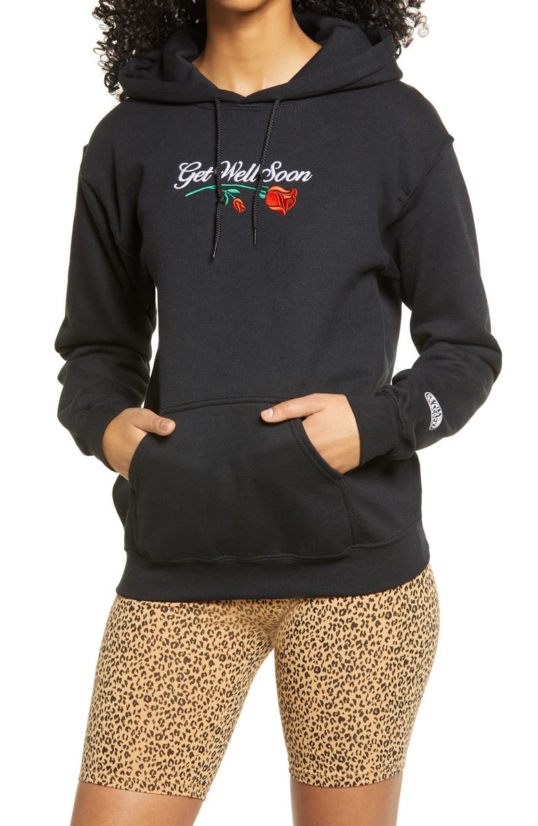 Petals and Peacocks Get Well Soon Hoodie, Main, color, 