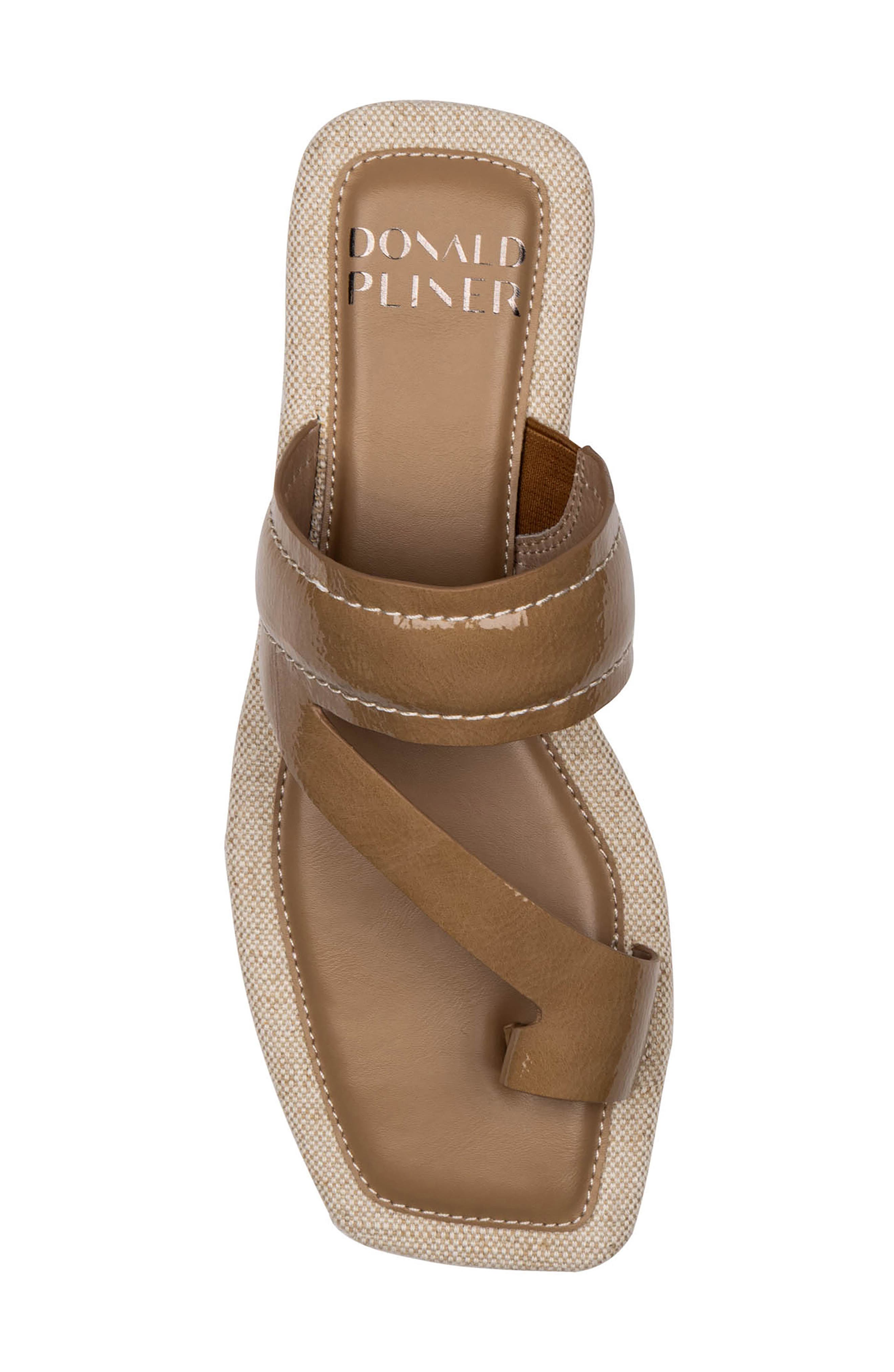 Donald Pliner Wedge Toe Loop Sandal, Alternate, color, Tobacco