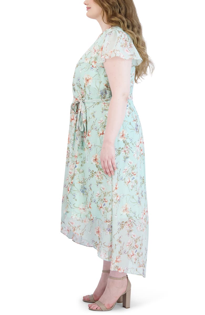 Julia Jordan Flutter Sleeve High-Low Maxi Dress, Alternate, color,