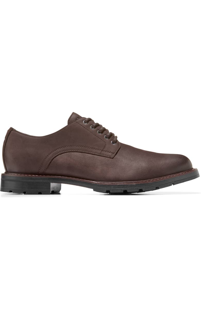 Cole Haan Chamberlin Grand Plain Toe Derby, Alternate, color, Dark Chocolate Nubuck / Black