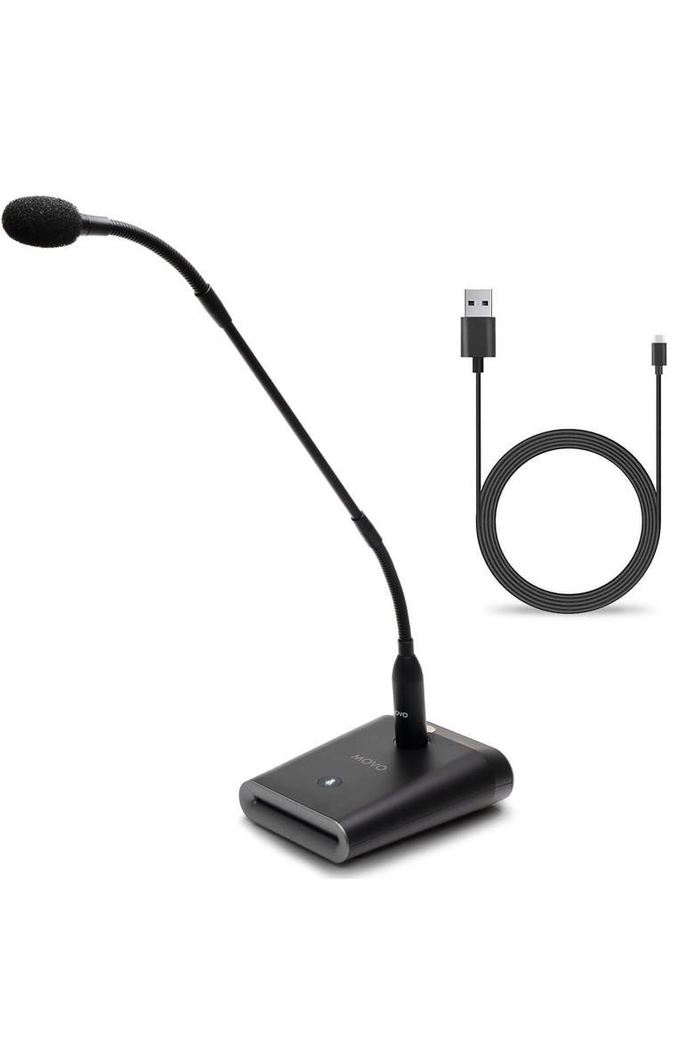 MOVO GM-5 USB Gooseneck Microphone for Computers, Main, color, Black