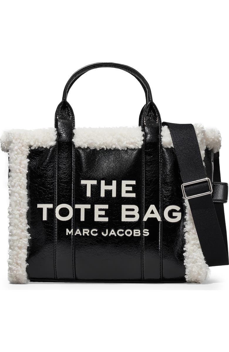 Marc Jacobs The Medium Traveler Faux Shearling Trim Tote, Main, color,