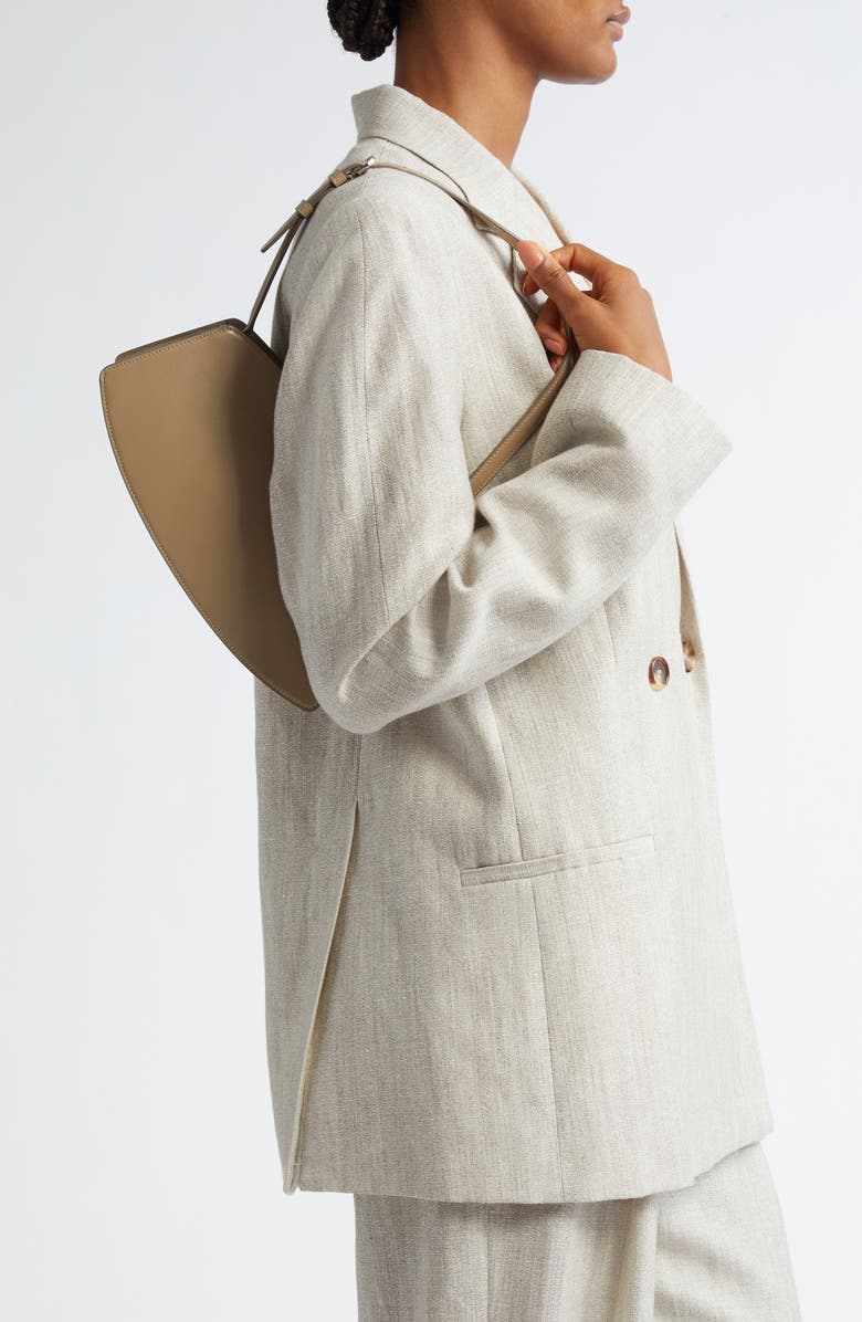 SAVETTE The Florence Leather Shoulder Bag, Alternate, color, Clay