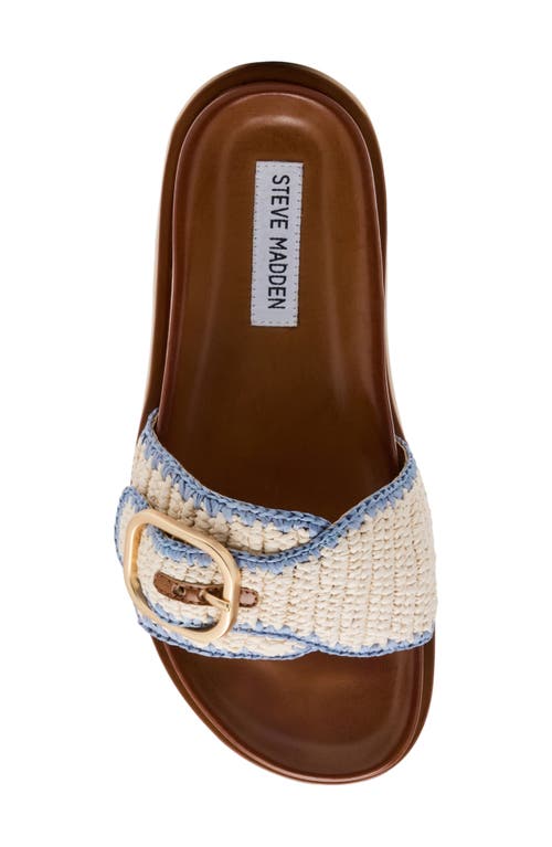 Steve Madden Memphis Slide Sandal In Light Blue Multi