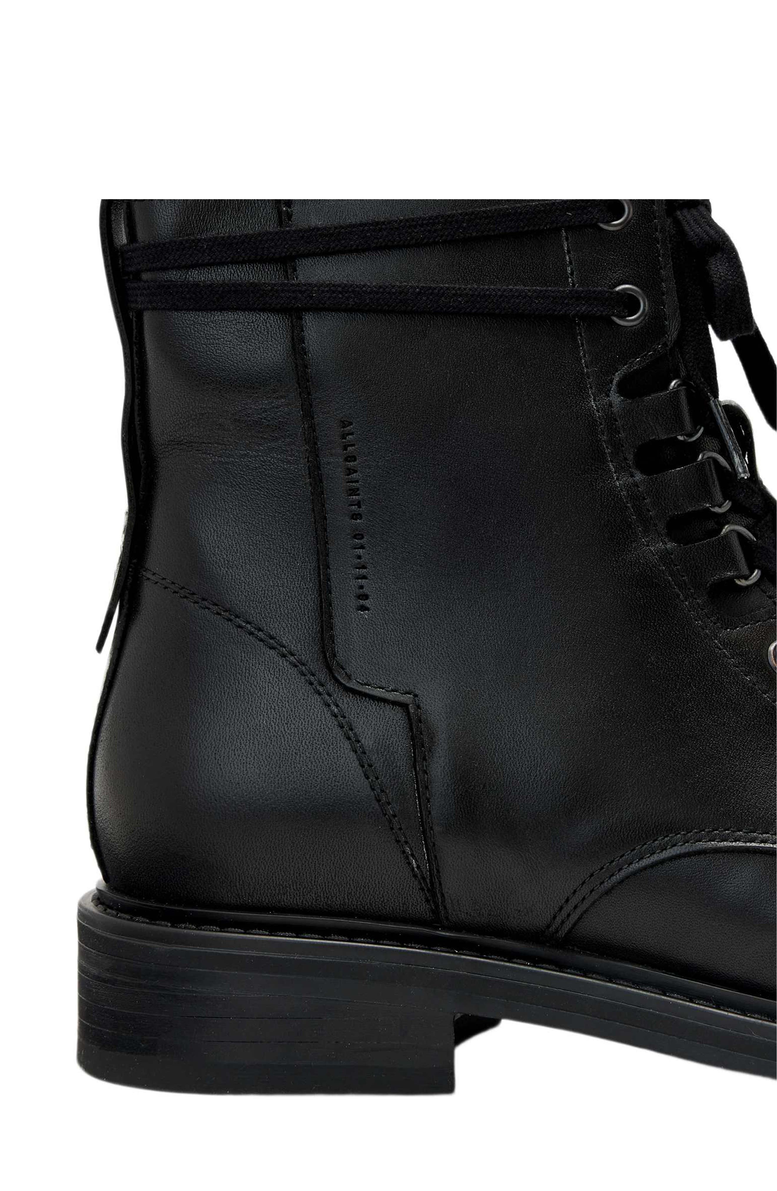 Elspeth Leather Boot, Alternate, color, BLACK