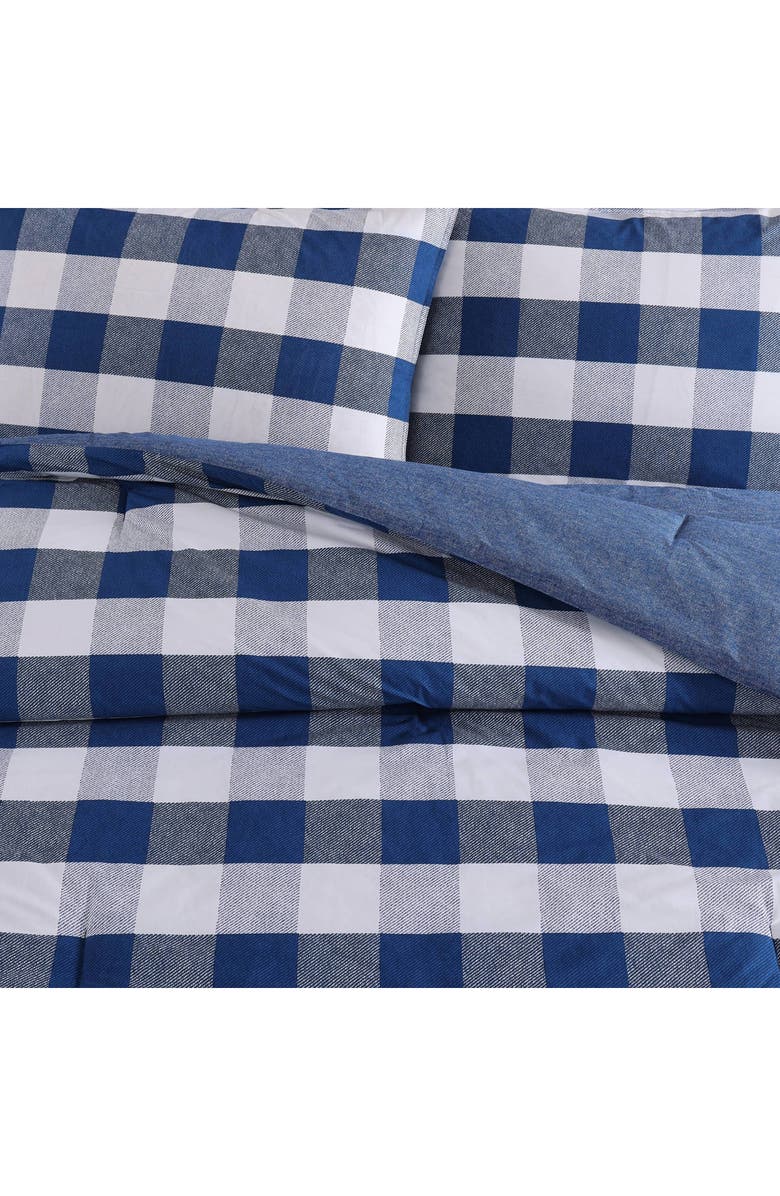 Wrangler Bison Plaid Comforter & Sham Set, Alternate, color, Navy