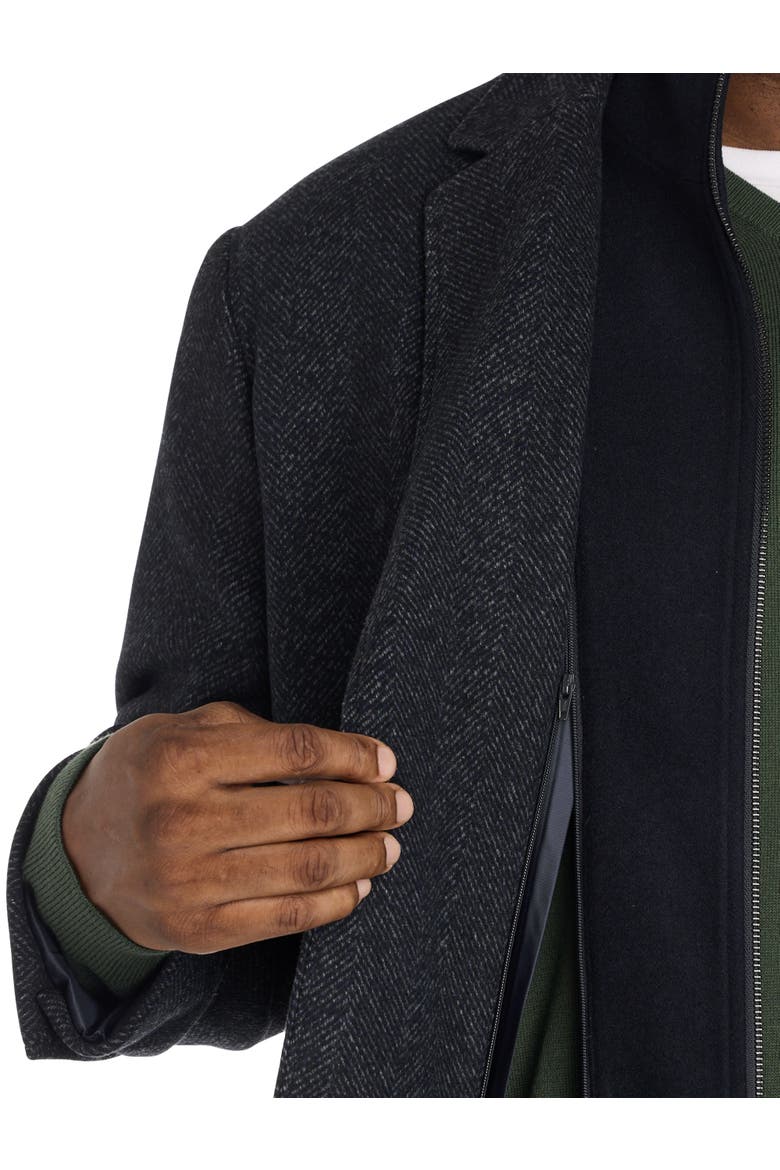 Big & Tall Darren X Overcoat, Alternate, color, NAVY