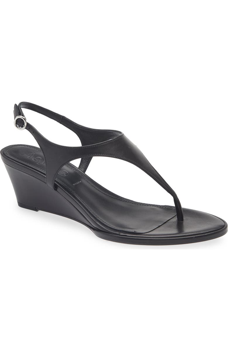 aeyde Roose Slingback Wedge Sandal, Main, color, Black