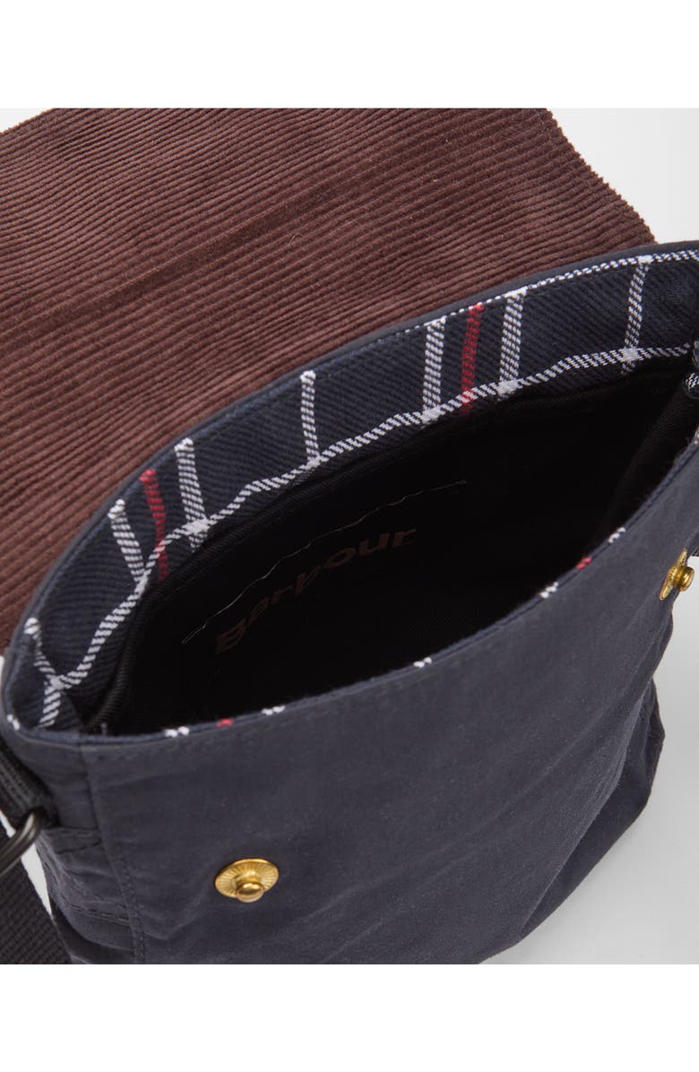 Barbour Transport Tartan Crossbody Bag, Alternate, color, Navy