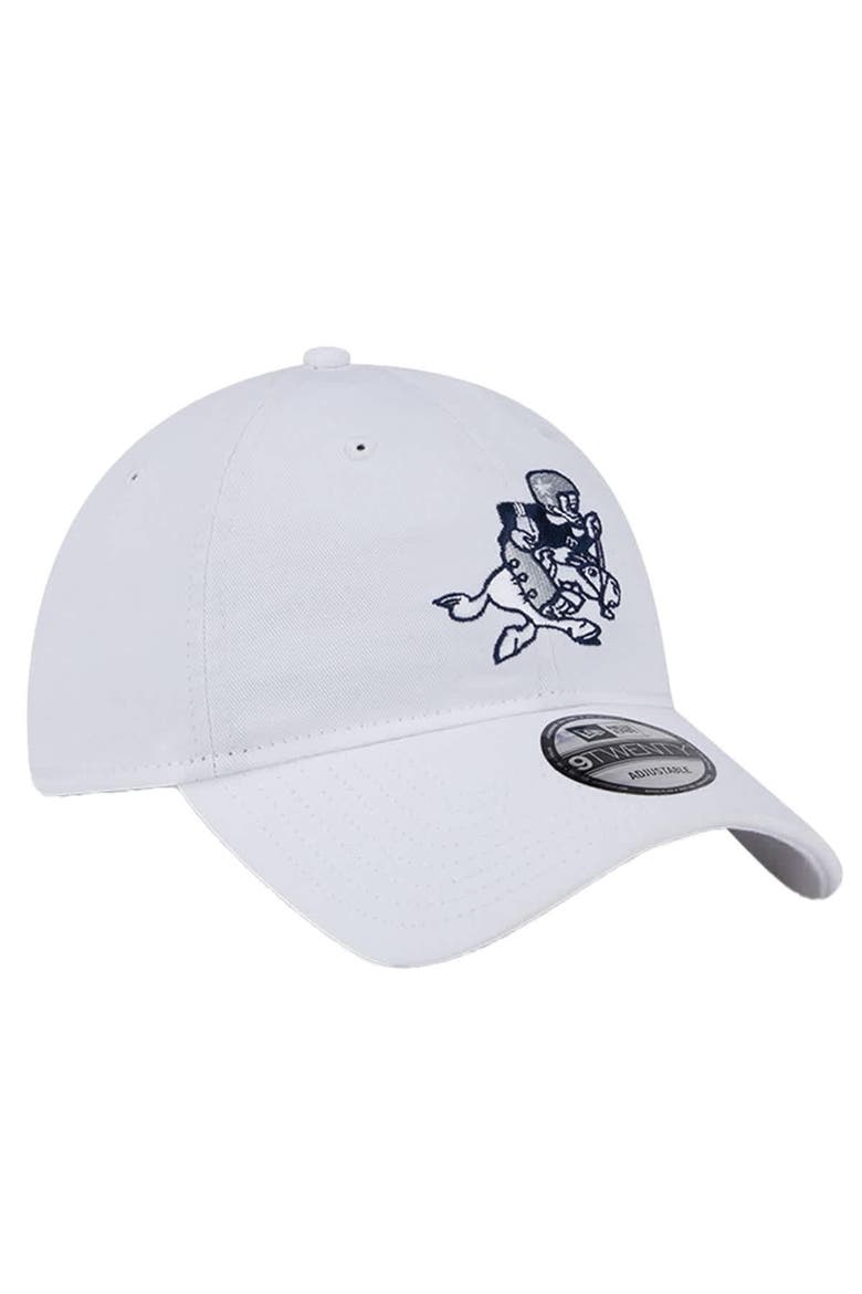 Men's New Era  White Dallas Cowboys Retro Main 9TWENTY Adjustable Hat, Alternate, color, White