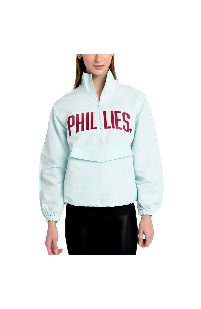 LUSSO Women's Lusso Light Blue Philadelphia Phillies Parker Half-Zip Jacket, Main, color, 