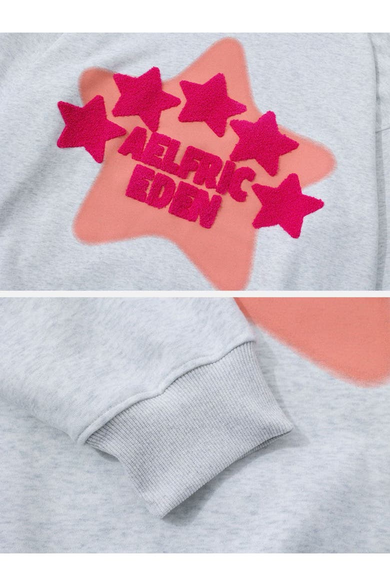 Vintage Embroidery Eden Star Hoodie, Alternate, color, Light Grey