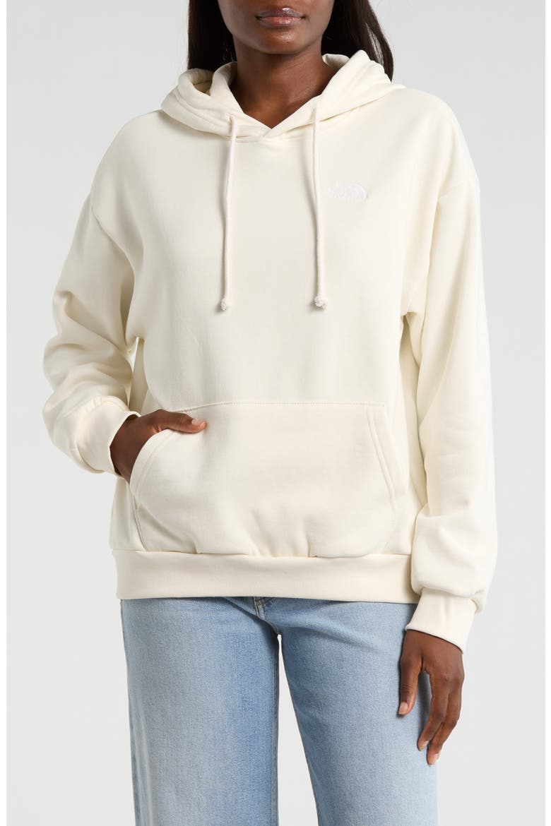 Evolution Simple Dome Cotton Blend Hoodie, Main, color, WHITE DUNE